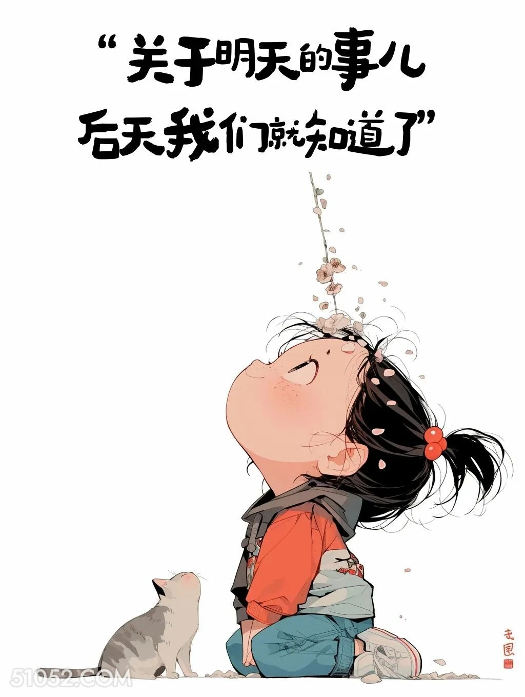 明天的事后天就知道了 小女孩 胡说八道 搞笑文案