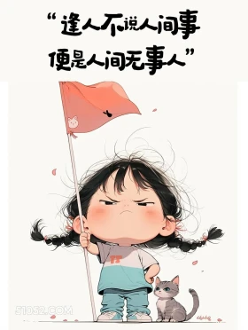 不说人间事便是无事人 小女孩 发朋友圈 治愈文案