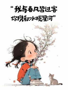 我与春风皆过客 小女孩 发朋友圈 文案