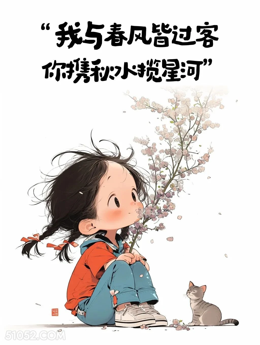 我与春风皆过客 小女孩 发朋友圈 文案