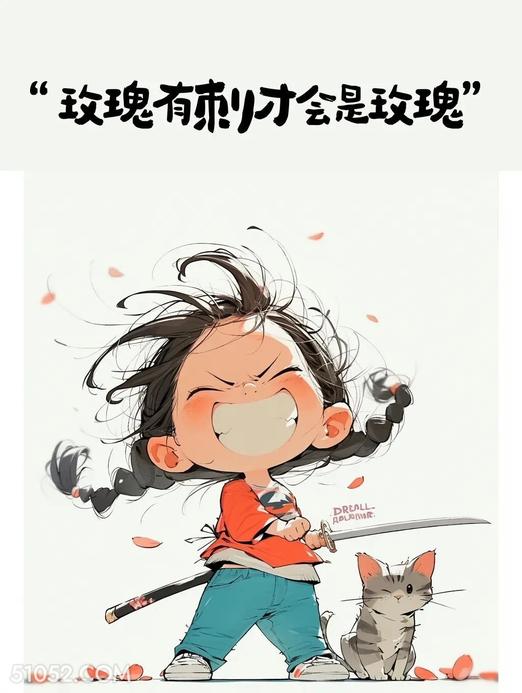 玫瑰有刺才会是玫瑰 小女孩 发朋友圈 文案