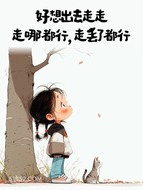 好想出去走走 小女孩 解压 搞笑文案