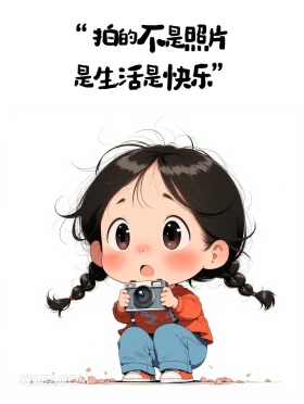 拍照不是照片是生活的快乐 小女孩 发朋友圈 小众文案