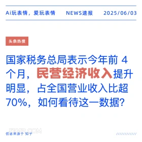 民营经济收入 2025年06月03日 新闻 头条热搜