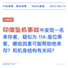印度坠机事故 2025年06月13日 新闻 头条热搜