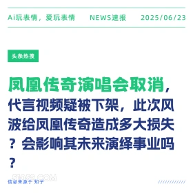 凤凰传奇演唱会取消 2025年06月23日 新闻 头条热搜