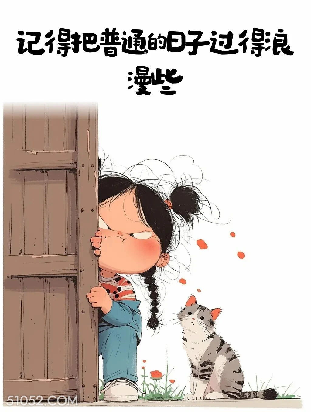 把普通的日子过得浪漫点 小女孩 干净 治愈文案