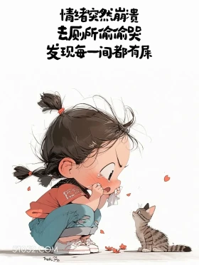 去厕所偷偷哭,发现每间都有屎 小女孩 合理但有病 搞笑文案
