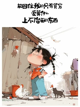 能困住我的只有贫穷 小女孩 合理但有病 搞笑文案