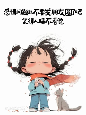 感情问题别发朋友圈,笑得人睡不着 小女孩 互动性 发朋友圈 搞笑文案