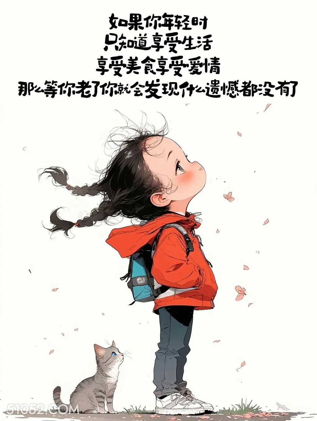 年轻时享受生活老了没有遗憾 小女孩 合理但有病 搞笑文案