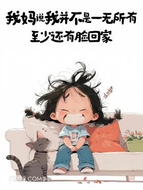 我并不是一无所有,至少有脸回家 小女孩 互动性 发朋友圈 搞笑文案