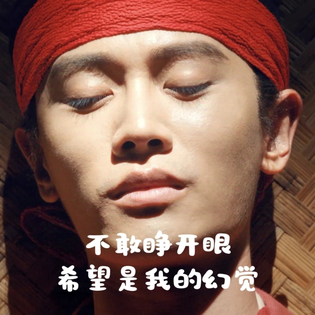 不敢睁开眼希望是我的幻觉表情包_超清下载一键转发 - AI玩表情 | 51052.com