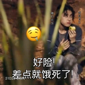 好险，差点饿死 七根心简 影视剧 搞笑表情 刘浩存 敖瑞鹏