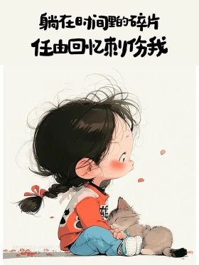 躺在时间的碎片,任由回忆刺伤我 小女孩 痛苦 失望 文案