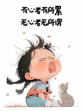 有心者有所累，无心者无所谓 小女孩 人间清醒 治愈文案