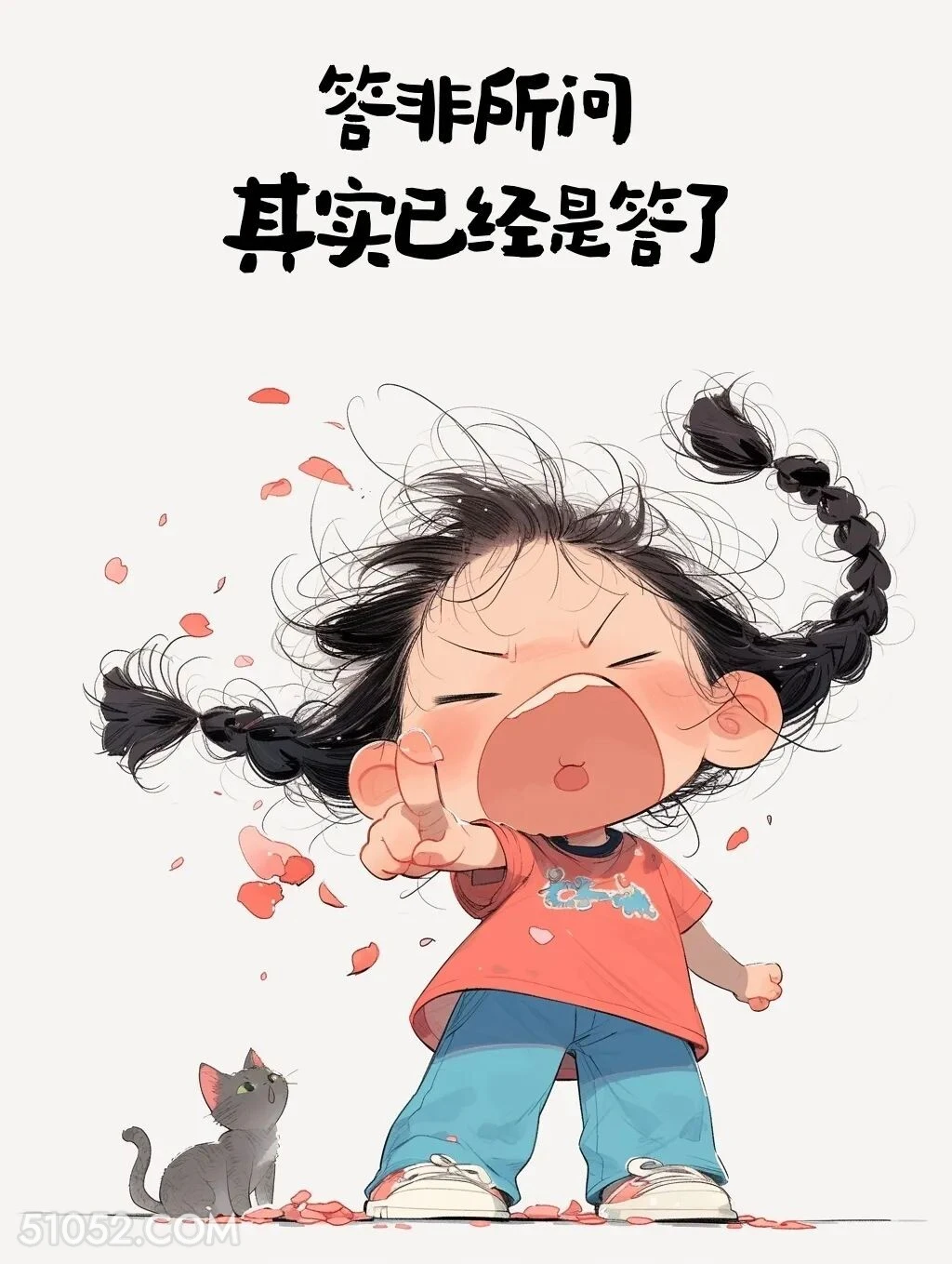 答非所问就已经是答了 小女孩 清醒句子 释怀 文案