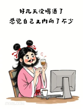 几天没喝酒，感觉自己内向不少 女装大佬 发癫 发疯文学 搞笑文案
