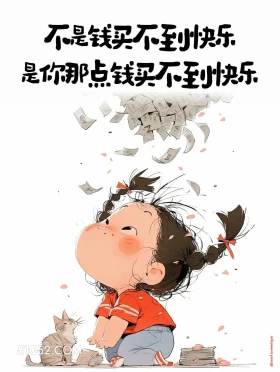 不是钱买不到快乐,是你那点钱买不到 小女孩 太脏了 现实文案 人间清醒