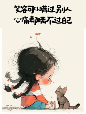 笑容能瞒过别人,心痛瞒不过自己 小女孩 痛苦 失望 文案