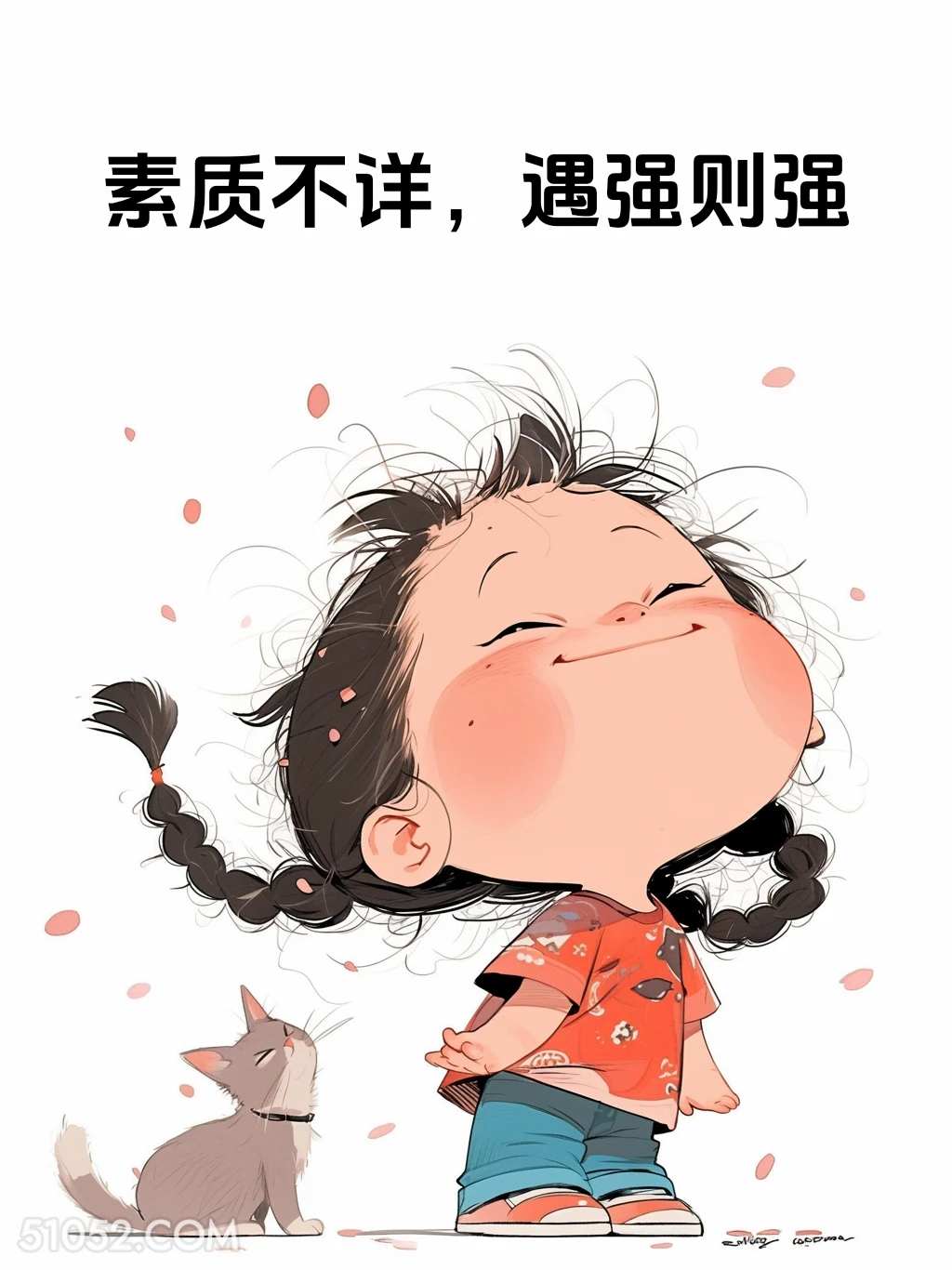 素质不详，遇强则强 小女孩 一身反骨 搞笑文案