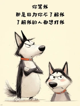 你骂我是不了解我,了解我的都想打我 小狗 笑死了 搞笑文案 哈士奇