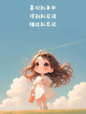 喜欢就争取 小女孩 走心 文案 治愈