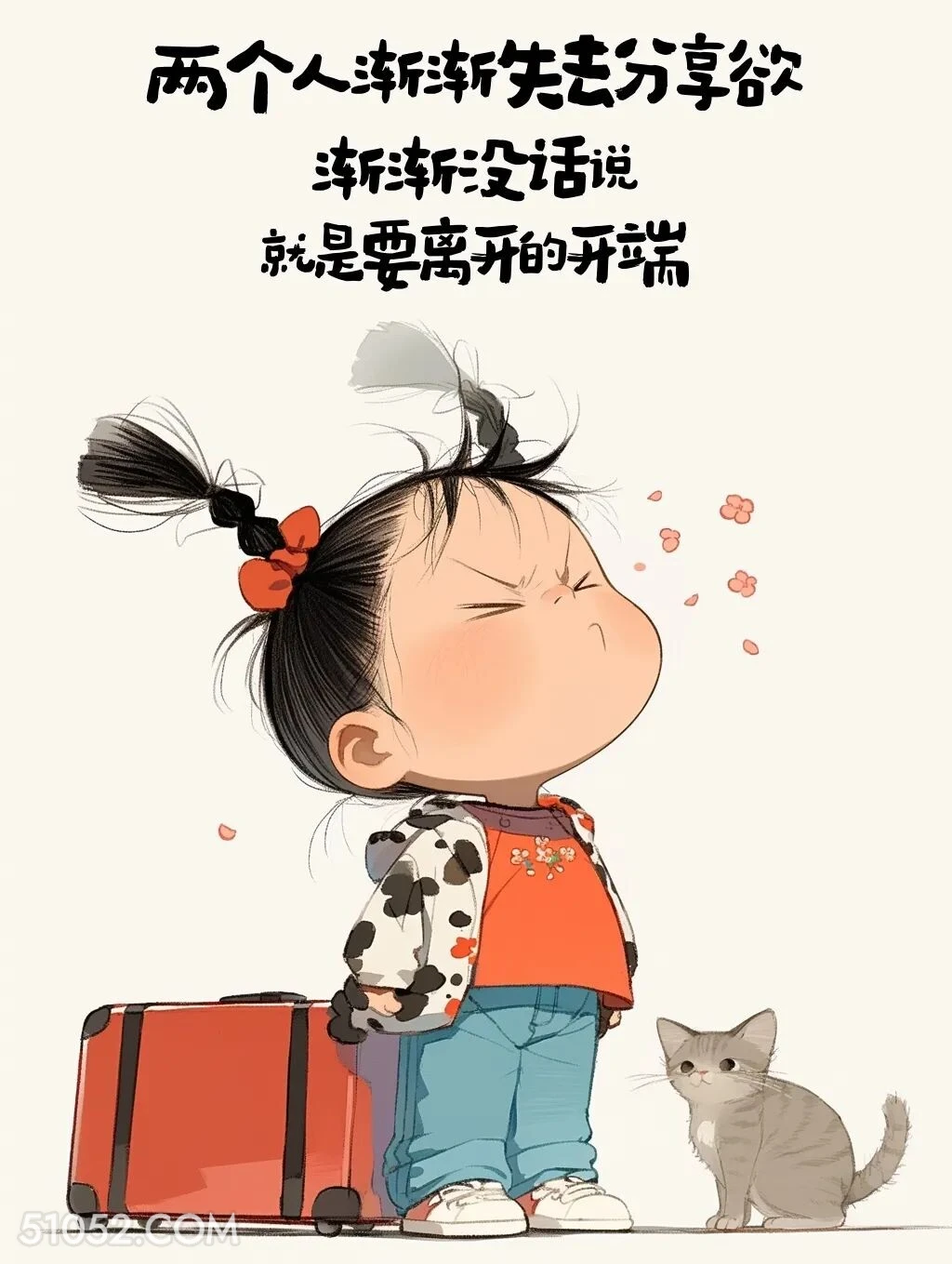 没有分享欲就是离开的开端 小女孩 清醒句子 释怀 文案