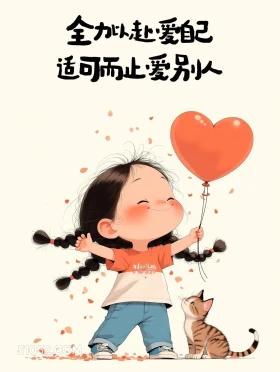 全力以赴爱自己 小女孩 太脏了 现实文案 人间清醒