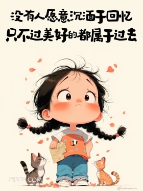 没人愿意沉湎过去,只不过美好都属于过去 小女孩 人间清醒 文案
