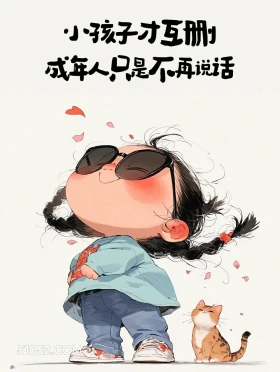 成年人只是不再说话 小女孩 人间清醒 文案