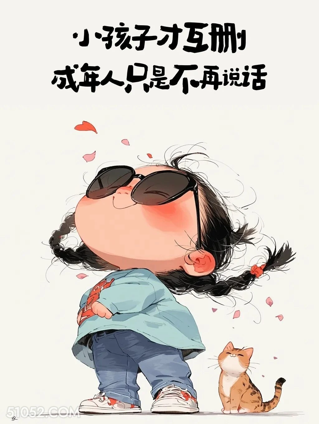 成年人只是不再说话 小女孩 人间清醒 文案
