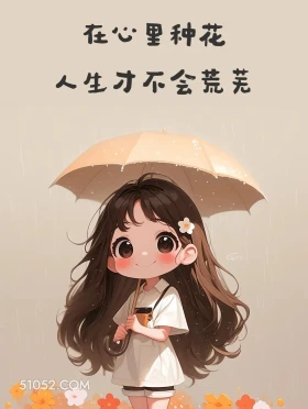 在心里种花人生才不会荒芜 小女孩 走心 文案 治愈