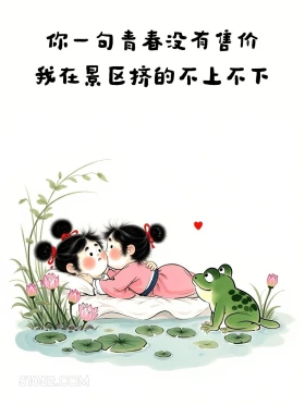 你一句青春没有售价，我在景区挤的不上不下 女装大佬 发癫 发疯文学 搞笑文案