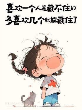 喜欢一个人藏不住,那就多喜欢几个 小女孩 发疯文学 笑死了 搞笑文案