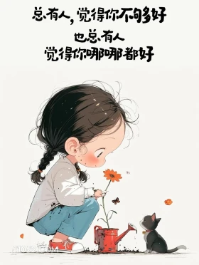 总有人觉得你哪都不好也总有人觉得你哪哪都好 小女孩 人间清醒 治愈文案