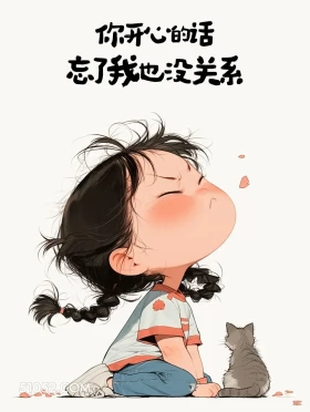 你开心的话忘了我也没关系 小女孩 痛苦 失望 文案
