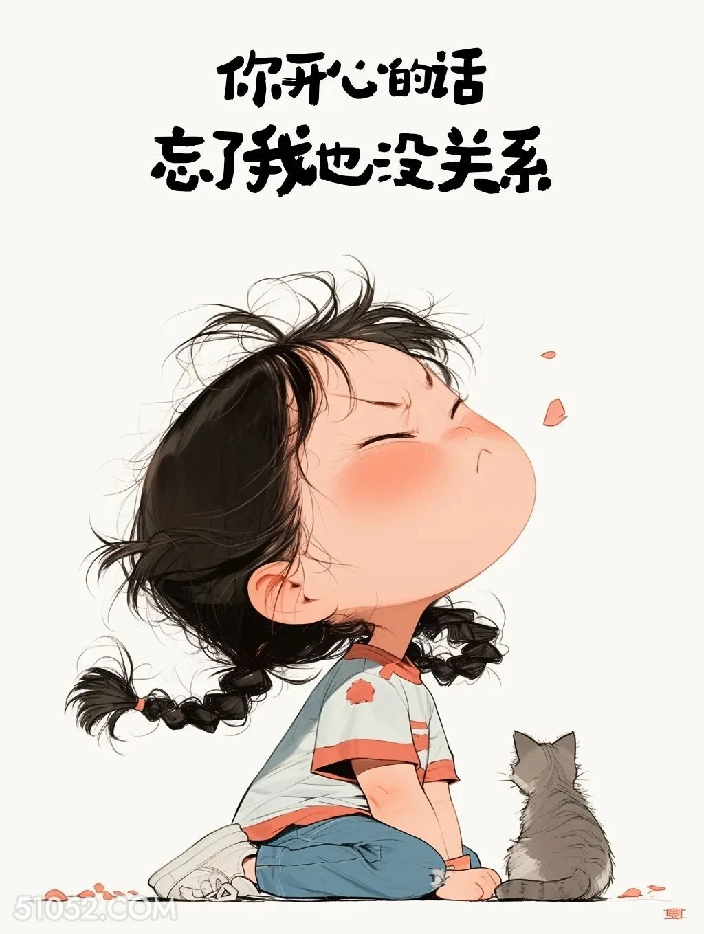 你开心的话忘了我也没关系 小女孩 痛苦 失望 文案