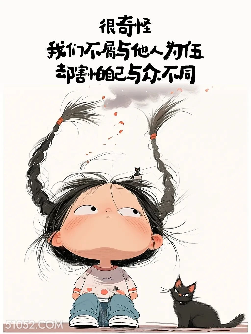 不屑与他人为伍，却害怕自己与众不同 小女孩 太脏了 现实文案 人间清醒