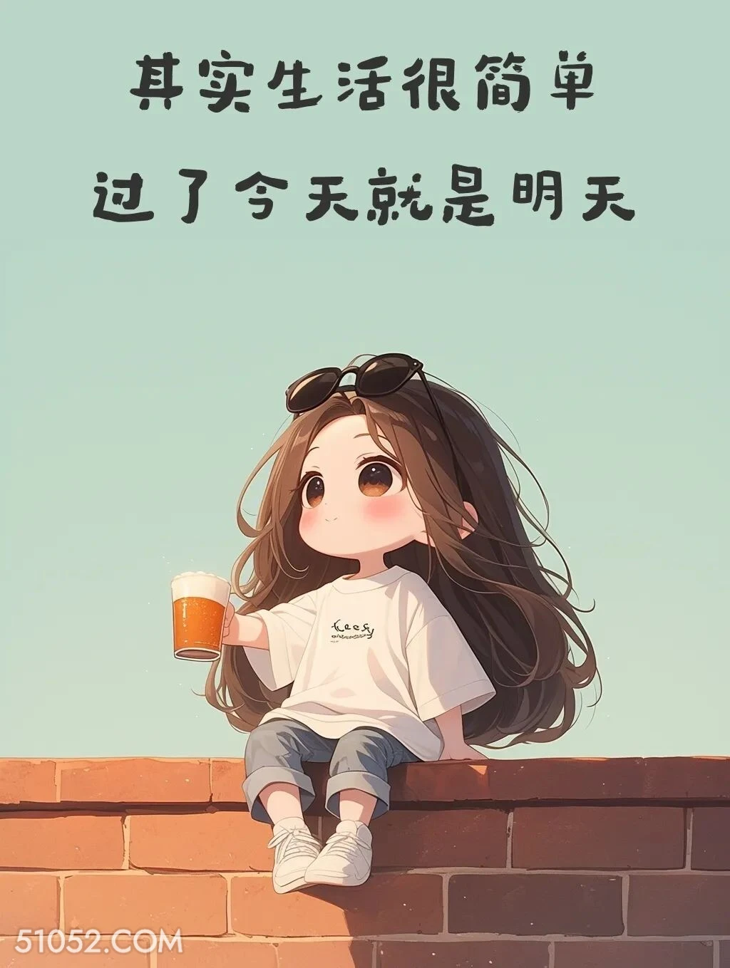 其实生活很简单 小女孩 走心 文案 治愈