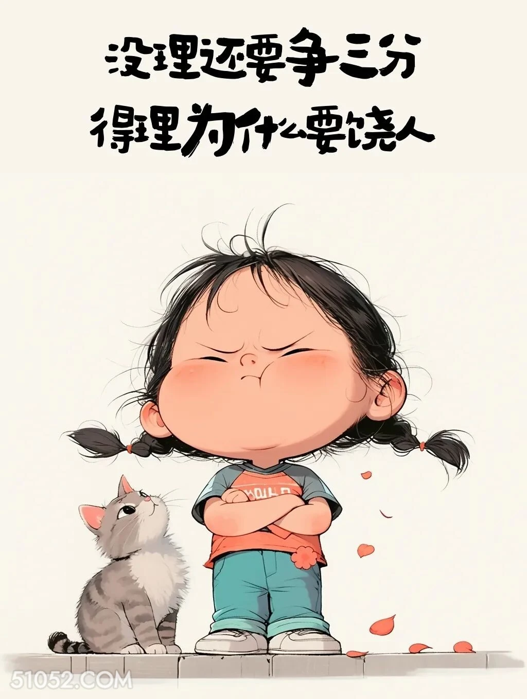 没理还要争三分，得理为啥要饶人 小女孩 后劲足 人间清醒 文案