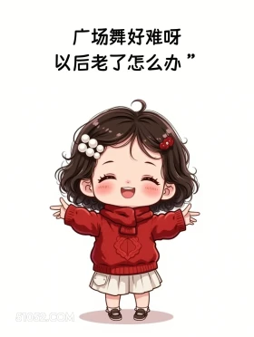 广场舞好难，以后老了怎么办 小女孩 发癫 发朋友圈 搞笑文案