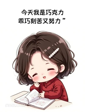 今天是巧克力，乖巧刻苦又努力 小女孩 发癫 发朋友圈 搞笑文案