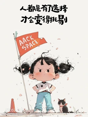 人有了选择会变得挑剔 小女孩 释怀 放下 文案