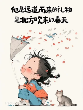 他是远道而来的礼物 小女孩 发朋友圈 文案
