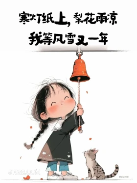 寒灯纸上,梨花雨凉 小女孩 发朋友圈 文案