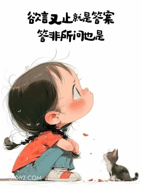 欲言又止就是答案 小女孩 释怀 放下 文案