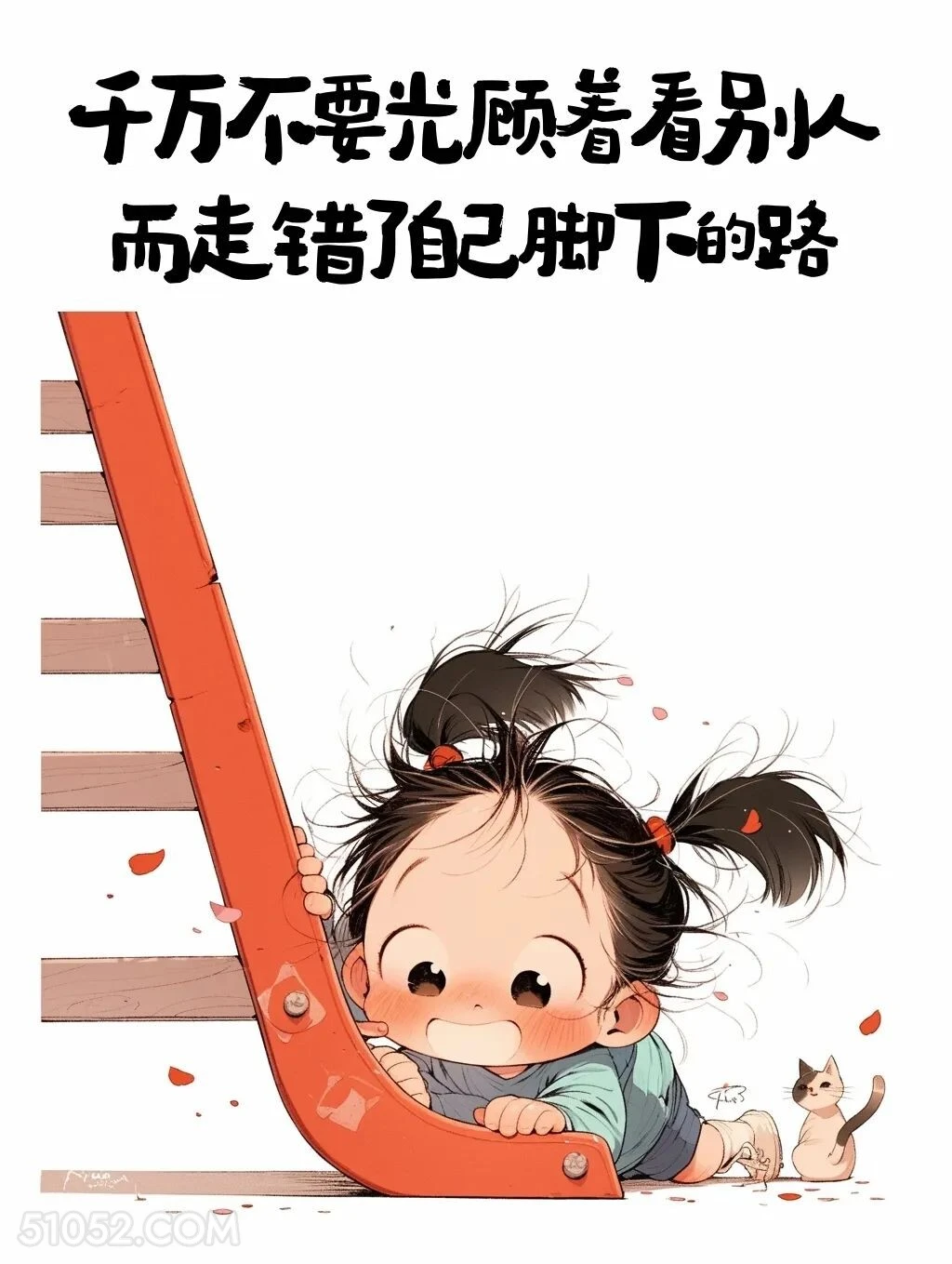 不要光顾着别人走错自己的路 小女孩 释怀 放下 文案