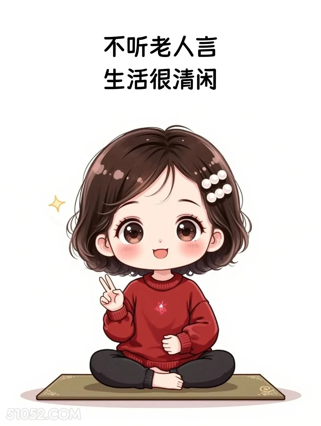 不听老人言，生活很清闲 小女孩 发癫 发朋友圈 搞笑文案