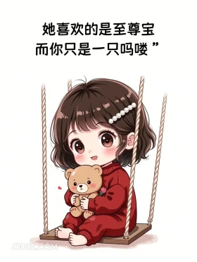 她喜欢的是至尊宝，而你只是吗喽 小女孩 发癫 发朋友圈 搞笑文案